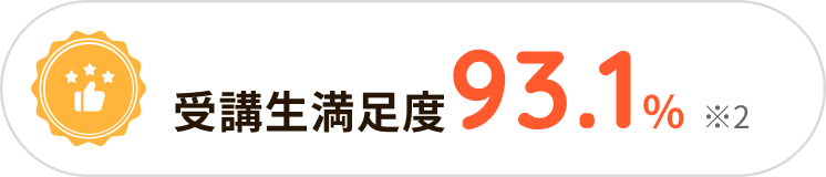 受講生満足度93.1%※2